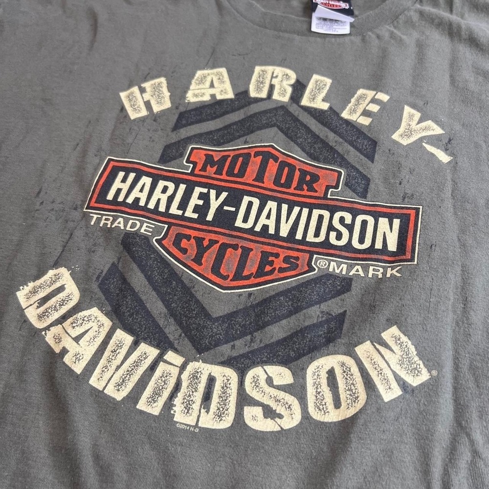 Harley Davidson San Jacinto Pasadena Texas Graphic T Shirt Gray Size 2XL - Picture 2 of 7